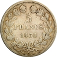FRANCJA 5 FRANKÓW 1838 B LUDWIK FILIP I