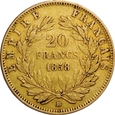 FRANCJA 20 FRANKÓW 1858 BB NAPOLEON III