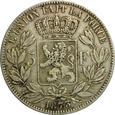BELGIA 5 FRANKÓW 1873 LEOPOLD II
