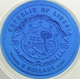 LIBERIA 5 DOLARÓW 2005 10 LAT EURO Niob st. 1