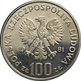 PRL, 100 złotych 1981, Konie, nikiel, próba niklowa