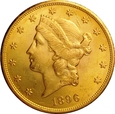 USA 20 DOLARÓW 1896 S LIBERTY