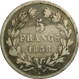 FRANCJA 5 FRANKÓW 1838 W LUDWIK FILIP I