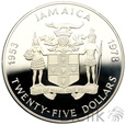 Jamajka, 25 dolarów, 1987, 25 rocznica koronacji Elżbiety II