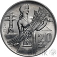 567. Polska, PRL, 20 złotych, 1964, Próba nikiel, XX lat PRL