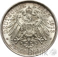 1021. Niemcy, Prusy, 2 marki, 1913 A, Wilhelm II