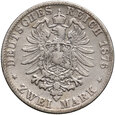 Niemcy, Badenia, Fryderyk I, 2 marki 1876 G