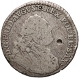 B434. Polska, Saksonia, August III, 1/6 talara 1763 FWóF, Drezno