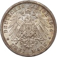 B21. Niemcy, Prusy, Wilhelm II, 3 marki 1914 A, Berlin