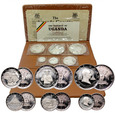 Uganda, zestaw 6 monet 1969, od 2 do 30 szylingów