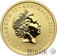 Australia, 50 dolarów 2008, kangur, 1/2 uncji Au999