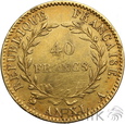 Francja, Napoleon I, 40 franków AN XI A, Premier Consul