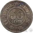 HONGKONG - 50 CENTÓW - 1894 - WIKTORIA