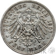 314. Niemcy, Saksonia, 5 marek, 1907 E, Fryderyk August