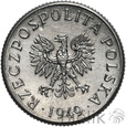 501. Polska, PRL, 1 grosz, 1949, Próba nikiel