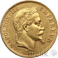 Francja, Napoleon III, 100 franków, 1869 A