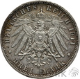 310. Niemcy, Prusy, 3 marki, 1911 A, Wilhelm II