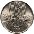 PRL, 20 złotych 1973, Wieżowiec i Kłosy, NGC MS66
