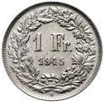 21. Szwajcaria, 1 frank 1945 B