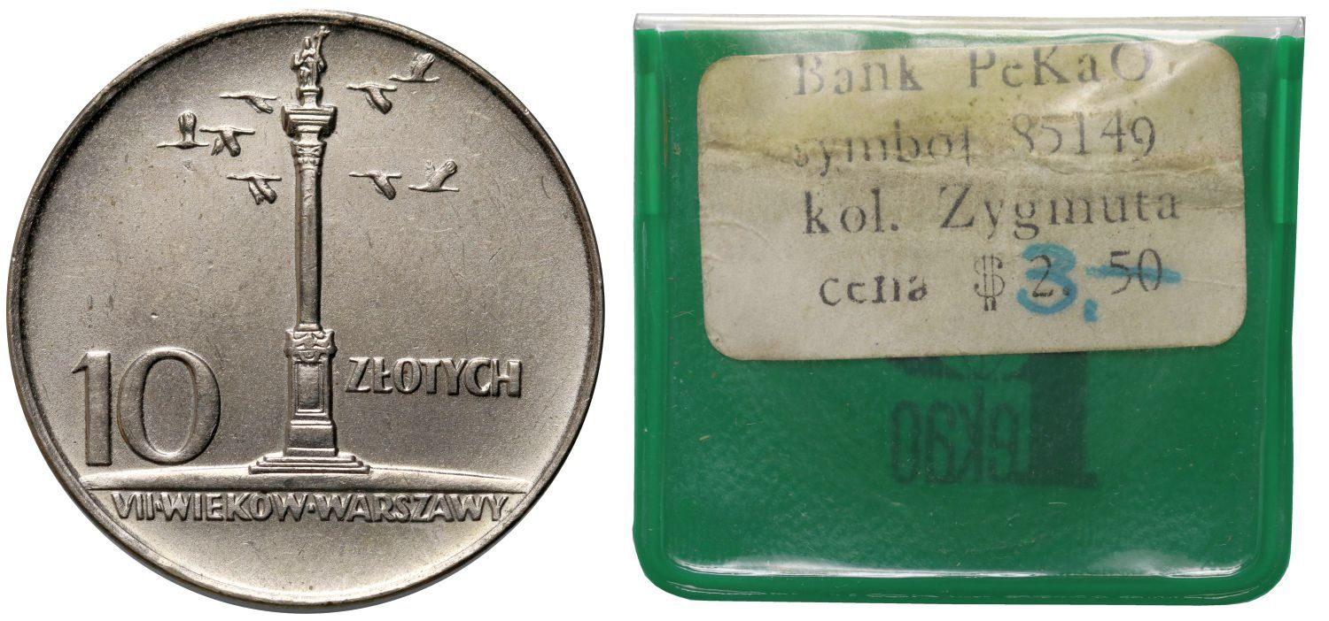 51. Polska, PRL, 10 złotych 1966, Mała Kolumna, wersja na Pewex