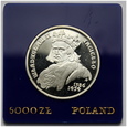 307. Polska, PRL, 5000 złotych, 1989, Władysław II Jagiełło