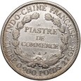 B159. Indochiny, Francja, 1 piastra  1907