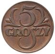 Polska, II RP, 5 groszy 1935