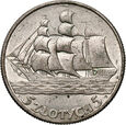 28. II RP, 5 złotych 1936, Żaglowiec