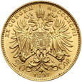 852. Austria,  Franciszek Józef I, 20 koron, 1897