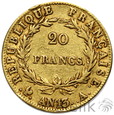 Francja, Napoleon, 20 franków AN 13 A, Paryż