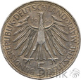 76. Niemcy, 5 marek, 1966 D, Leibniz