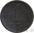 279. Litwa, 1 centas, 1936