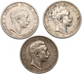 B27. Niemcy, Prusy, Wilhelm II, 3 x 2 marki 1900, 1903, 1907 A, Berlin