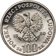 B129. Polska, PRL, 100 złotych 1980 Głuszec PRÓBA