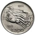 10. Włochy, 500 lirów 1961, 100 rocznica Zjednoczenie Włoch