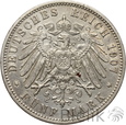 1010. Niemcy, Bawaria, 5 marek, 1907 D, Otto