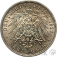309. Niemcy, Prusy, 3 marki, 1911 A, Wilhelm II