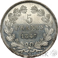 Francja, Ludwik Filip, 5 franków, 1847 A, Paryż [M]