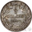 Niemcy, Hesja, Ludwik II, 1/2 guldena 1843 [M]