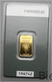 Sztabka złota, 5 g Au999, Heraeus