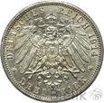 1001. Niemcy, Anhalt, 3 marki, 1914 A, Fryderyk II