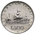 11. Włochy, 500 lirów 1958, statki Kolumba