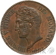 Monako, Honoriusz V, 5 centimes, 1837 MC