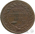 Monako, Honoriusz V, 5 centimes, 1837 MC