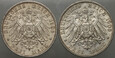 B821. Niemcy, Prusy, Hamburg, 2x3 marki 1909 A, J Berlin, Hamburg