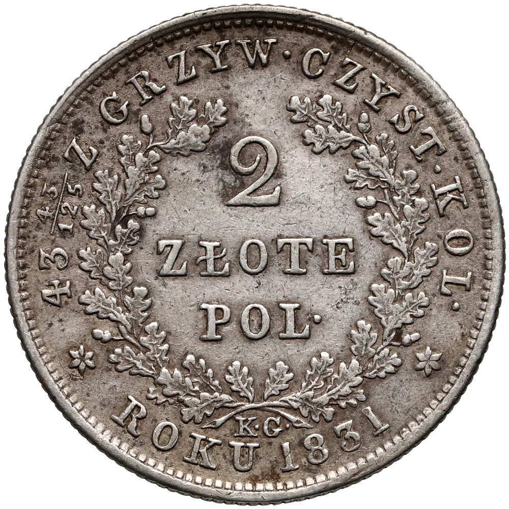 44. Powstanie Listopadowe, 2 złote 1831 KG