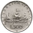 15. Włochy, 500 lirów 1966, statki Kolumba