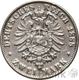 1017. Niemcy, Prusy, 2 marki, 1888 A, Fryderyk III