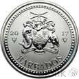Barbados, 1 dollar, 2017, Uncja srebra, Ag999