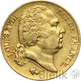 Francja, Ludwik XVIII, 20 franków 1817 W, Lille